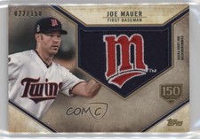 2019 Topps Retro Hat Manufactured Logo 150th Anniversary Joe Mauer Patch 14lc