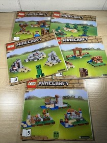 Lego Minecraft Instruction Manuals ONLY Lot Of 13 instructions 21134 21135 21143