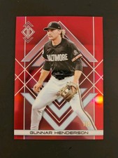 2025 Topps Transcendent Gunnar Henderson /5 Orioles Red Refractor Bookend #10