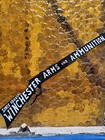 RARE VINTAGE WINCHESTER PORCELAIN SIGN OLD FIREARMS AMMUNITION RIFLE GUN DIECUT