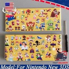 Set For Nintendo New 3DS 2015 Top and Bottom Battery Cover Housing Shell Case