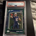 2024 Panini Donruss Optic RC Drake Maye #229 Green Velocity Prizm PSA 9