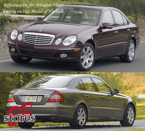 For 2003-2009 Mercedes-Benz E320 E350 Smoke Window Visor Rain Guard 4pcs Set - Bild 8 von 8