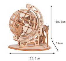 Mechanical 3D Model DIY Wooden Puzzle Kit Gear Globe 172 Pieces