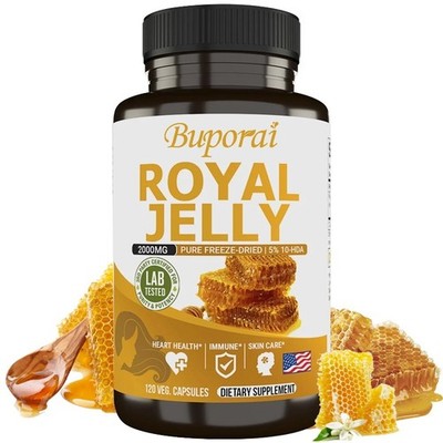 Royal Jelly 120pcs,Nourishes The Skin,Help Cardiovascular Health,Maintain Energy