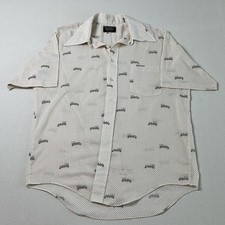 Vintage Mens 70's JCPenney Dagger Collar Short Sleeve button down shirt
