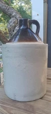 Antique 1/2 Gallon 2 Tone Stoneware Jug / Crock RCP Co Akron Ohio