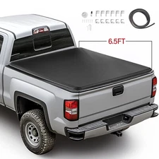 6.5FT Roll-Up Vinyl Tonneau Cover For Silverado Sierra 1500 07-13 Soft Truck Bed