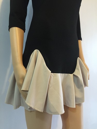 Dress UK Women Xmas Cocktail Party Bodycon Long Sleeve Frill Ruffle Mini Jumper - Picture 5 of 7