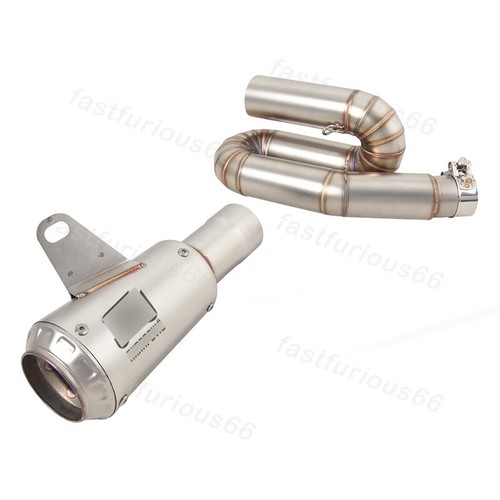 Exhaust Muffler Pipe For Triumph Street Triple 765 S\R 2017-2023 Steel Tips Tube - Picture 7 of 13