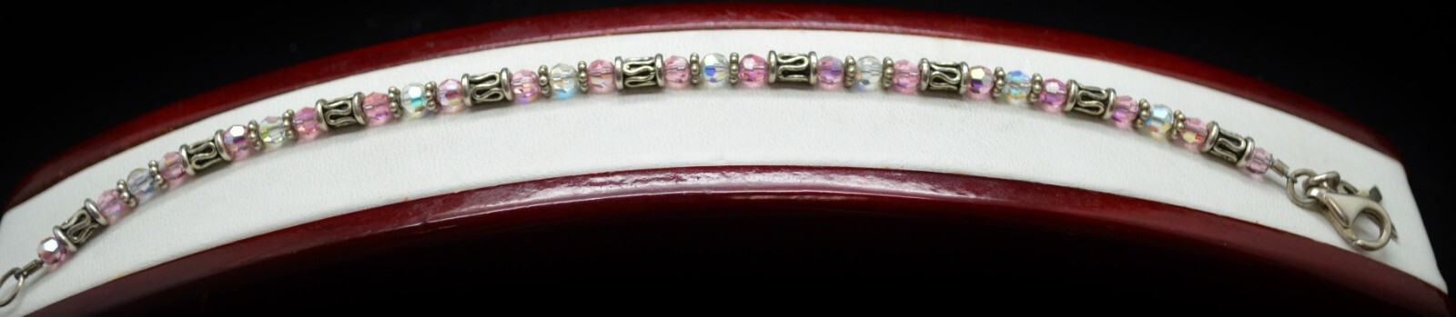 Sterling Silver Pretty Patterned Chain w/ Cancer … - image 1