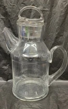 Mid Century Modern Scandinavian glass Decanter Pitcher With Lid