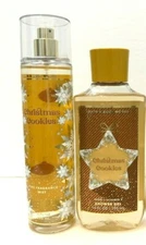 Bath and Body Works Christmas Cookies Set Full Size Mist Cream & Shower Gel