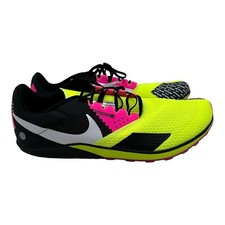 Nike Rival XC 6 Cross Country Spikes Volt Black Pink DX7999-700 - Mens Size 12.5