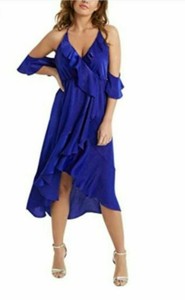 cobalt blue midi dress uk