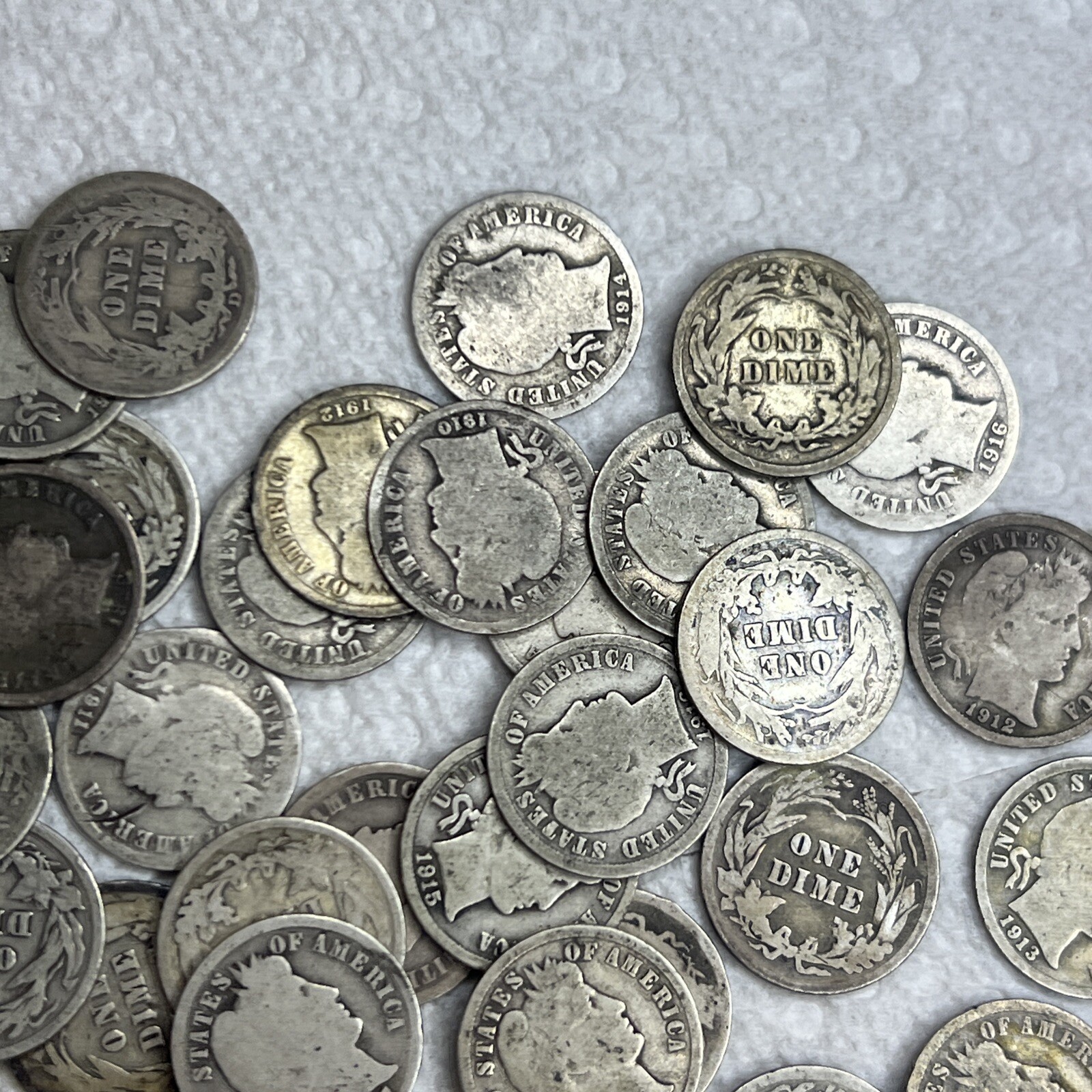 Barber Silver Dimes Roll Lot of 58 Silver Barber Dimes eBay