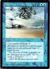 Illusionary Terrain Ice Age Magic_the_gathering Lightly played