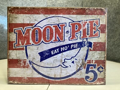 Moon Pie Tin DE Sign #1922 USA Chattanooga Bakery Desperate
