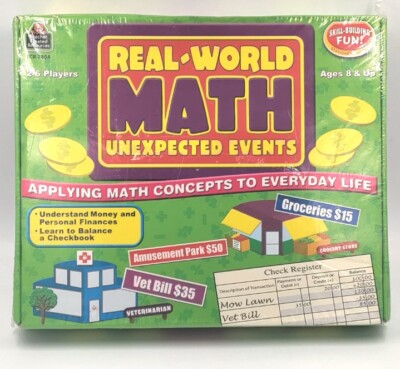 Teacher Created Resources TCR 7804 Real World Math: Unexpected Events Game NEW