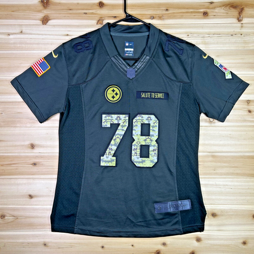 NFL Steelers Alejandro Villanueva 78 On Field Trikot Youth XXL Salute To Service