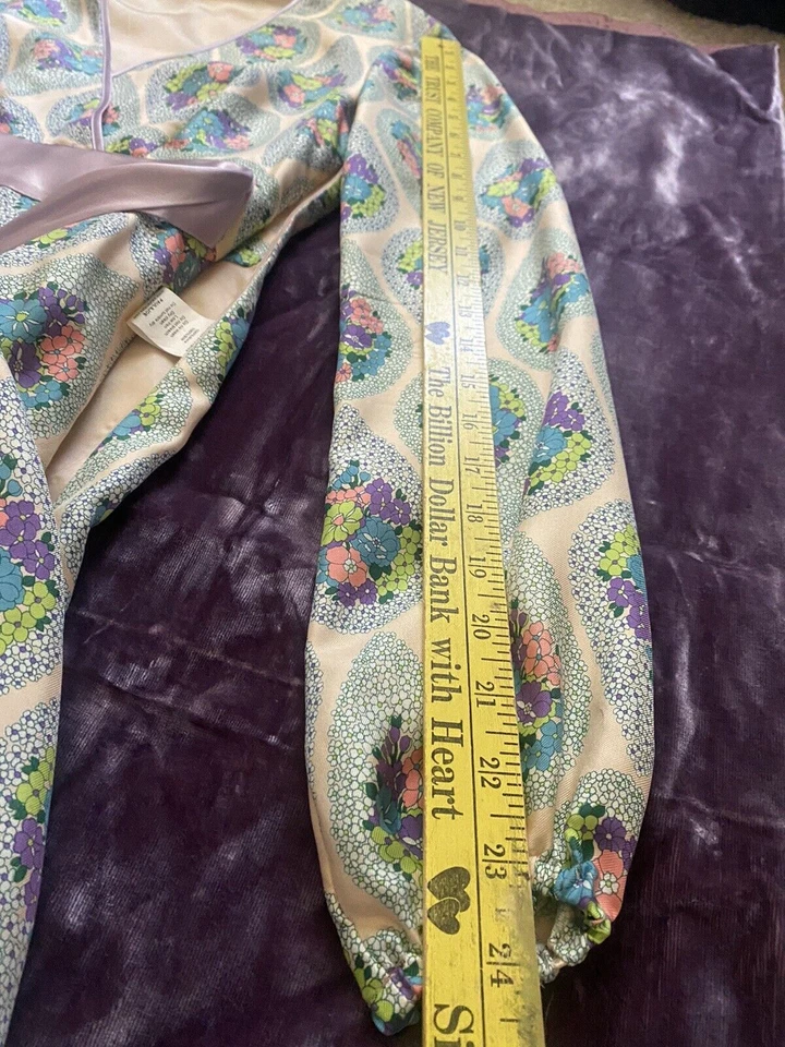 Vestido Paul & Joe Seda Paisley Rosa Verde Cinturón Talla 38 EE. UU. 4-6 Floral Francia Foto 4 de 4