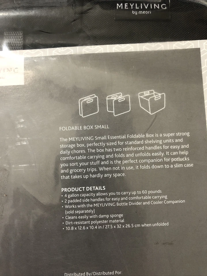 Meyliving Foldable Storage Box Foldable Easy Access Strong w/ Handles - Image 3 of 4