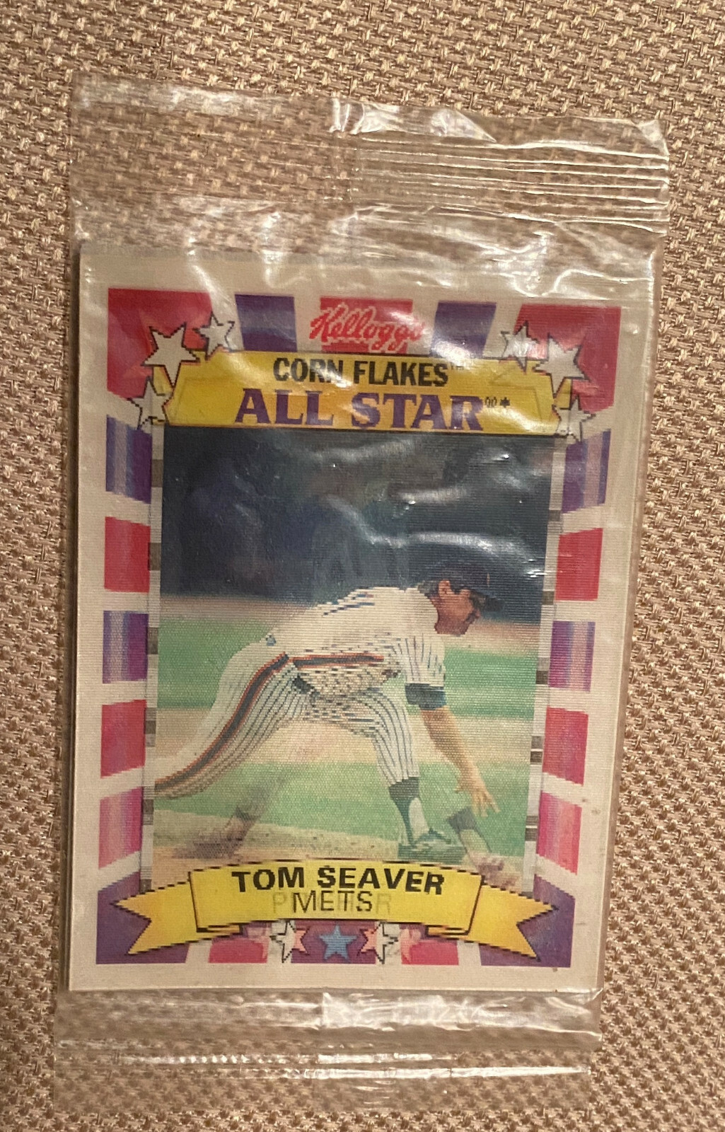 Sealed 3D Tom Seaver Baseball Card New York Mets Kellogg's Corn Flakes