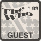 Vintage The Who 1989 Guest Backstage Pass Black Variation