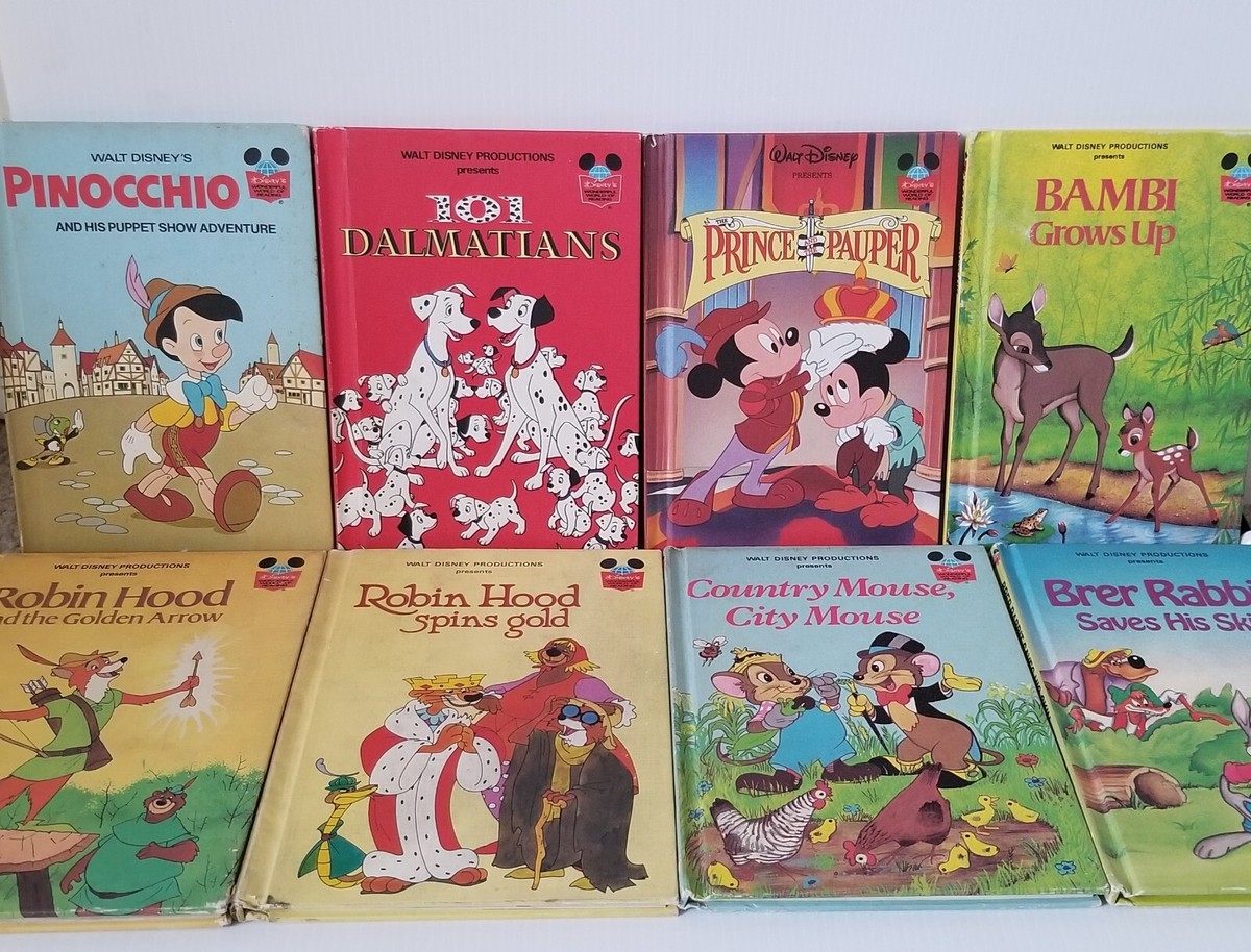 Vintage Walt Disney Wonderful World of Reading Lot of 8 Classic