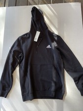NWT Adidas Men  s Hoodie Sweatshirt Feel Cozy Essentials Black Size Large