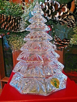 Hikiwin 2 Pcs Mini Glass Christmas Tree Decor