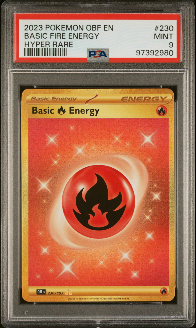 2023 Pokemon Obsidian Flames BASIC FIRE ENERGY #230 PSA 9 2023 Pokemon Obsidian Flames BASIC FIRE ENERGY #230 PSA 9
