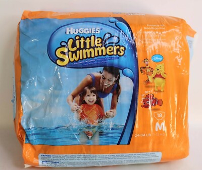 Huggies Little Swimmers Size M 24-34 LB 18 Ct Disposable Swimpants Disney Pooh