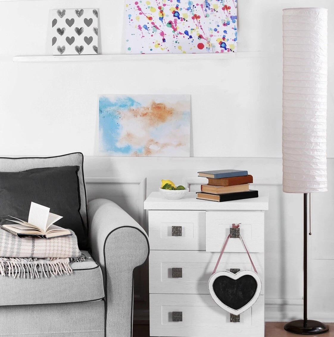 Mainstays rice sale paper floor lamp