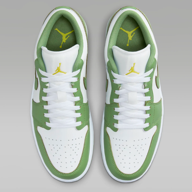 Nike Air Jordan 1 Low 'White/Chlorophyll Green' (HF4823-100