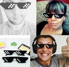 Thug Life Glasses Deal With It Sunglasses Eyewear Unisex Cool 8 Bit USA-Ship