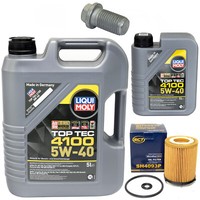 MotoröL Set 5W-40 6 Liter + ÖLfilter SH 4093 P + Schraube FüR Mercedes C-Klasse