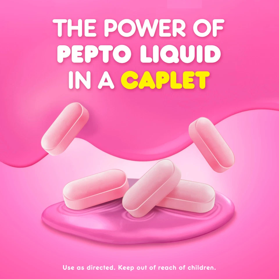 Pepto Bismol Caplets for Upset Stomach & Diarrhea Relief, Over-the-Counter 40 Ct - Image 3 of 4