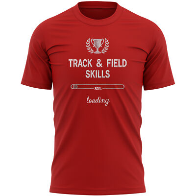 Track & Field T Shirt Funny Skills Loading Top Humorous Gift for Men