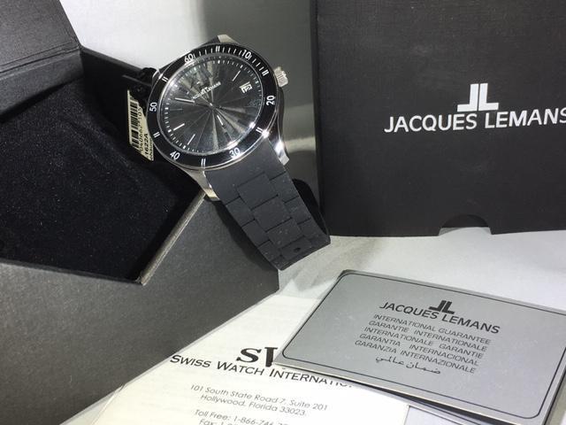 Jacques Lemans Unisex Rome Sports Wrist Watch 1-1622A with Black Silicone  Strap | eBay