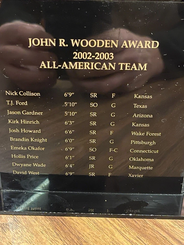 '04 JOHN WOODEN AWARD Signed Basketball, JW, Jameer Nelson, Alana Beard  - Image 4 of 4