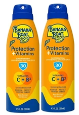 Banana Boat Protection and Vitamins Sunscreen Spray 4.5 oz SPF 30 2 Pack