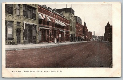 #ad #ad Sioux Falls South Dakota Main Avenue North @ 10th Storefronts SALE 1909 Postcard $10.00