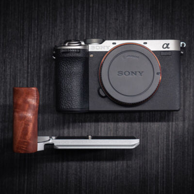 New Wood L Hand Grip Handle For Sony A7C2 A7CR Camera w/Aluminum Alloy Baseplate