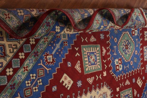 Vibrant Kazak Pakistani Large Rug Handmade Geometric Patterns Wool 10x16 ft - Picture 18 of 21