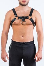 Leather bulldog harness, brutal harness, Leather chest harness, men's harness