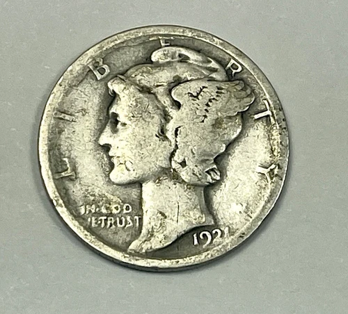 1921 Silver Mercury Dime VG #098