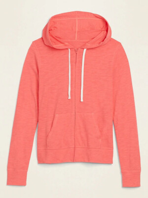 old navy relaxed lightweight slub knit full zip hoodie