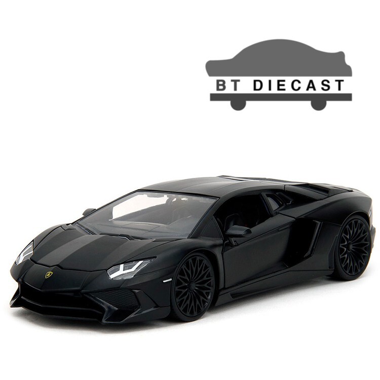 Fast & Furious Shaw's Matte Black Lamborghini Aventador 1/24 Scale Diecast Model 36152 by JADA