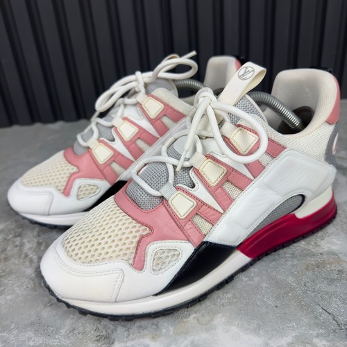 Louis Vuitton Run Away Sneakers White Mesh Monogram Leather 8 US or 38 EUR - Picture 3 of 24